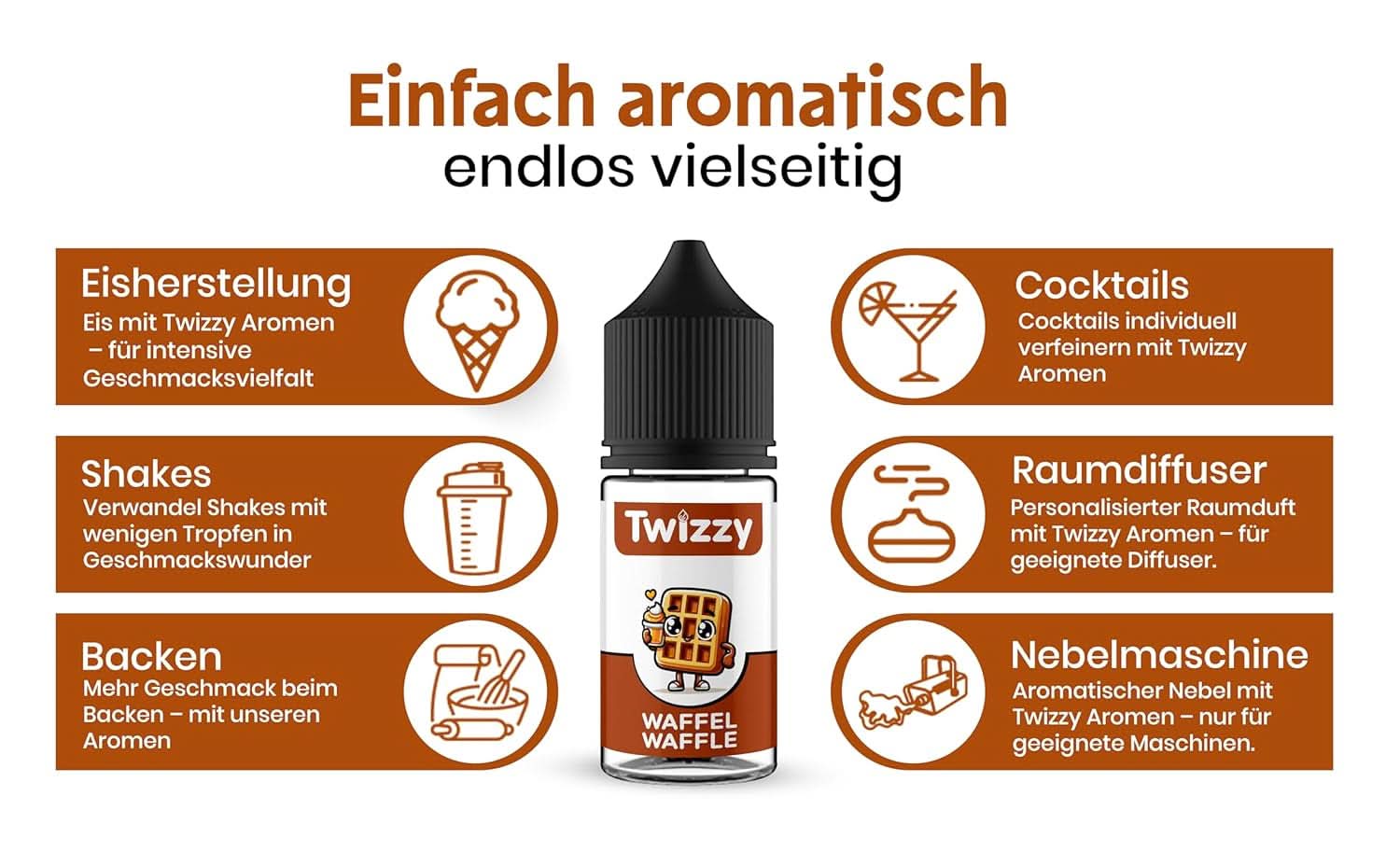 Twizzy Waffle Food Flavoring - 30 ml - Intensiv arom - Idealisk för bakning Arome Naty Shop