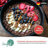 '- 150 g 100 % naturliga och rena frystorkade jordgubbar - Skivade torkade jordgubbar - Frystorkade torkade frukter utan tillsatt socker - Osötade jordgubbschips Torkade produkter Naty Shop