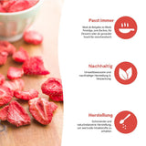 '- 150 g 100 % naturliga och rena frystorkade jordgubbar - Skivade torkade jordgubbar - Frystorkade torkade frukter utan tillsatt socker - Osötade jordgubbschips Torkade produkter Naty Shop
