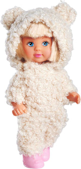 Simba Evi Love Cute Teddy, Spielpuppe i süßem Teddy Onesie, 12cm, ab 3 Jahren