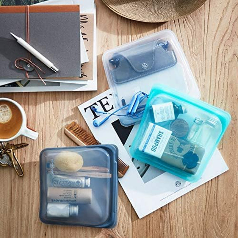 Stasher Bag Återanvändbar Premium Silikon Matpåse Smörgåspåse Klar Slitstark Ugn Diskmaskin Frys Säker Miljövänlig Lunchpåse Läcksäker 828ml Matförvaringslådor Naty Shop