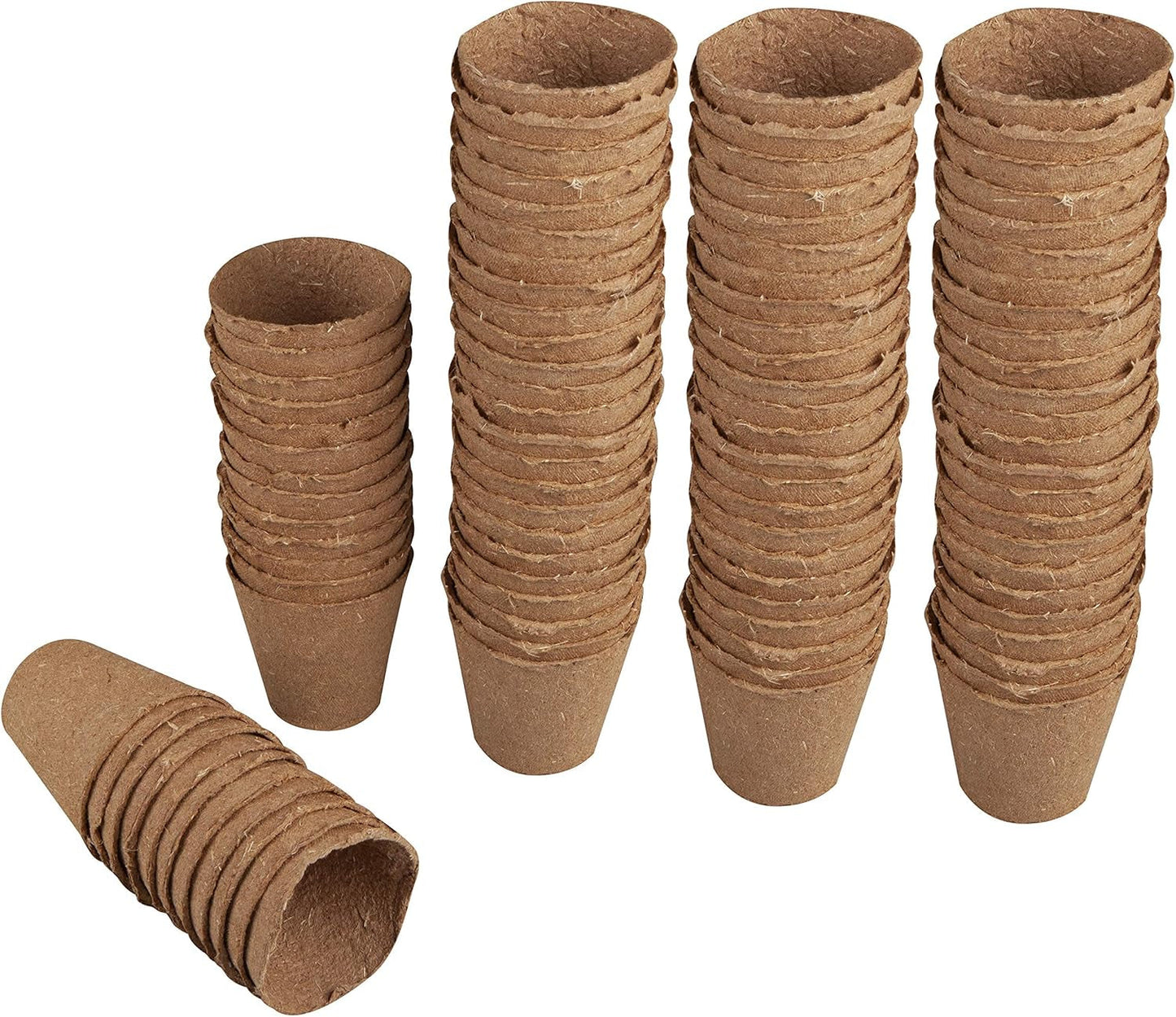 Windhager plantkrukor, 48 stycken, diameter 8 cm, brun, utan torv, 04343