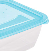 Kekeeper-set med 3 matförvaringsburkar, 3 x 1,25 l, 20,5 x 15,5 x 6,5 cm, Fredo Fresh, transparent blå Matförvaringslådor Naty Shop