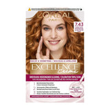 Paris Excellence Creme 7.43 Hårfärg Röd - Hårfärg (Rött, Blond Cuuvré Gold, Belgien, 63 mm, 100 mm, 163 mm) Naty Shop Hårfärg Standardtitel
