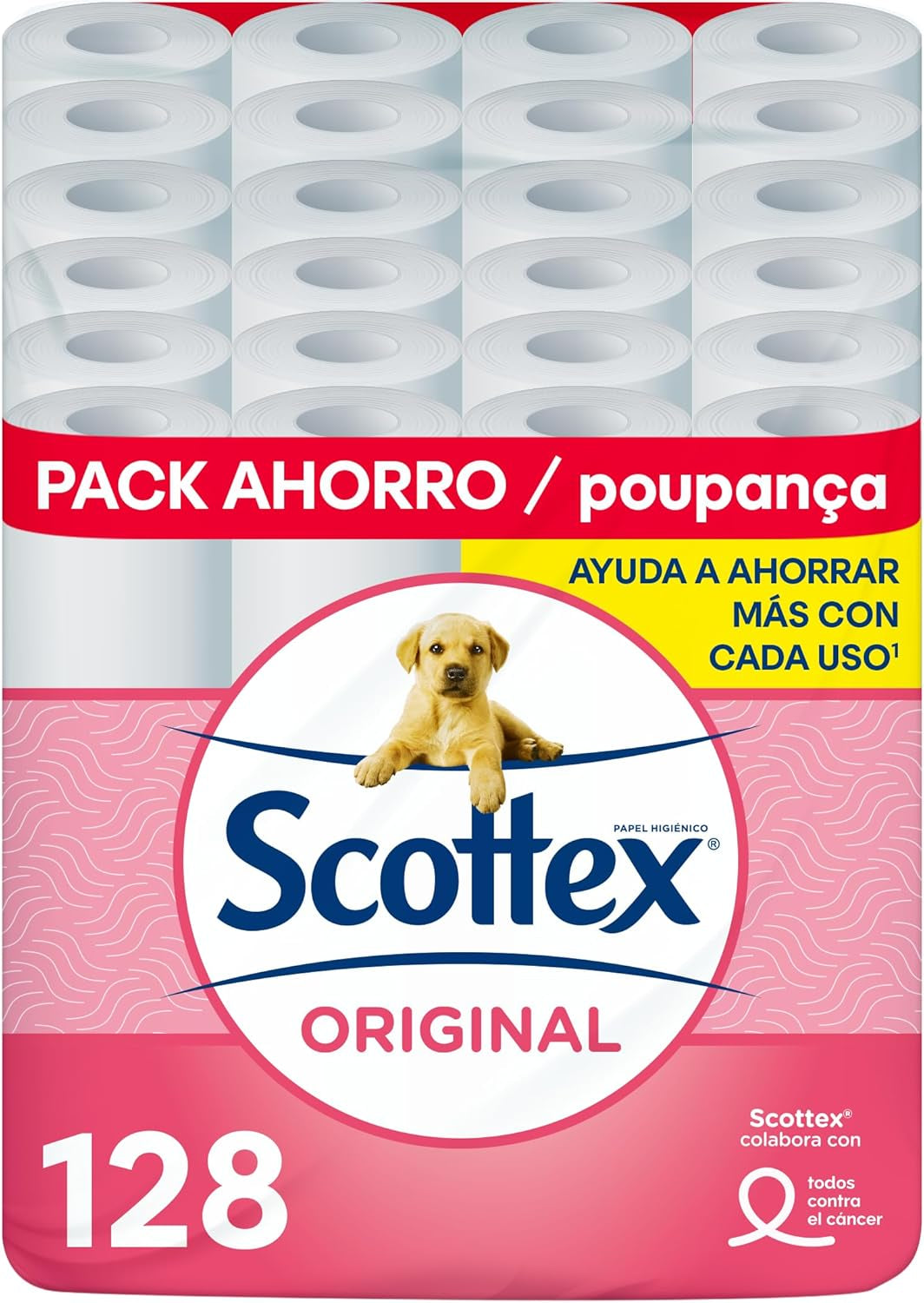 Toalettpapper Original, 128 vita rullar