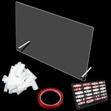 Nageldisplaypanel i akrylglas med displayremsor och nanolim, spikspetsdisplay, transparent nagelkonst-färgkort, nagelkonstdisplay, nagelträningsdisplay (transparent)