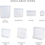 Stasher Bag Återanvändbar Premium Silikon Matpåse Smörgåspåse Klar Slitstark Ugn Diskmaskin Frys Säker Miljövänlig Lunchpåse Läcksäker 828ml Matförvaringslådor Naty Shop