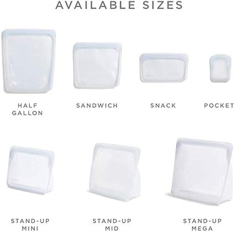 Stasher Bag Återanvändbar Premium Silikon Matpåse Smörgåspåse Klar Slitstark Ugn Diskmaskin Frys Säker Miljövänlig Lunchpåse Läcksäker 828ml Matförvaringslådor Naty Shop