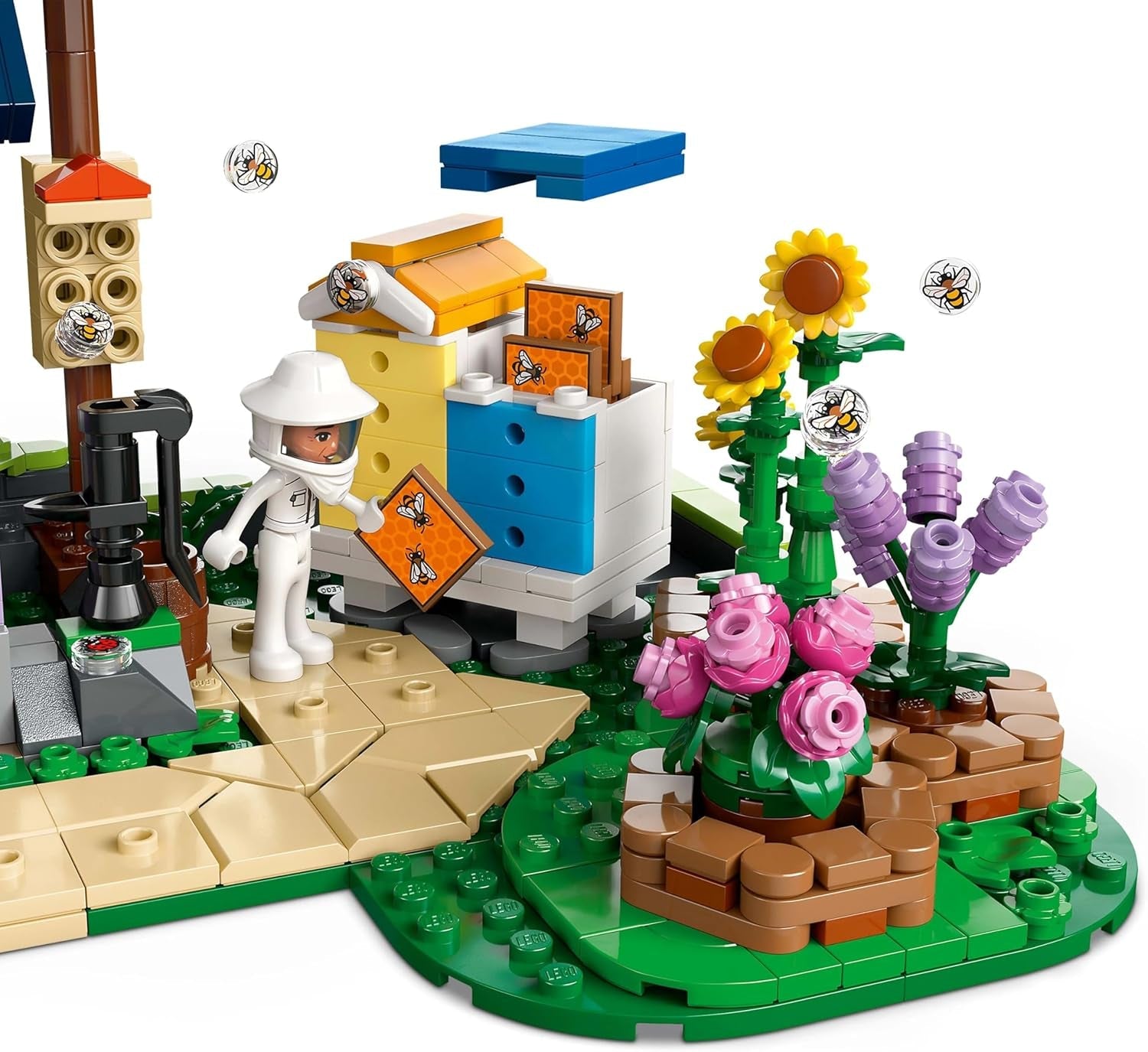 LEGO Friends Hus och Blomsterträdgård Biodlaren Byggset Naturlekset Present för flickor 12+ Byggbart modellset 4 minifigurer och djurfigurer Katt och kanin 42669 Byggset Besuche den LEGO-Store