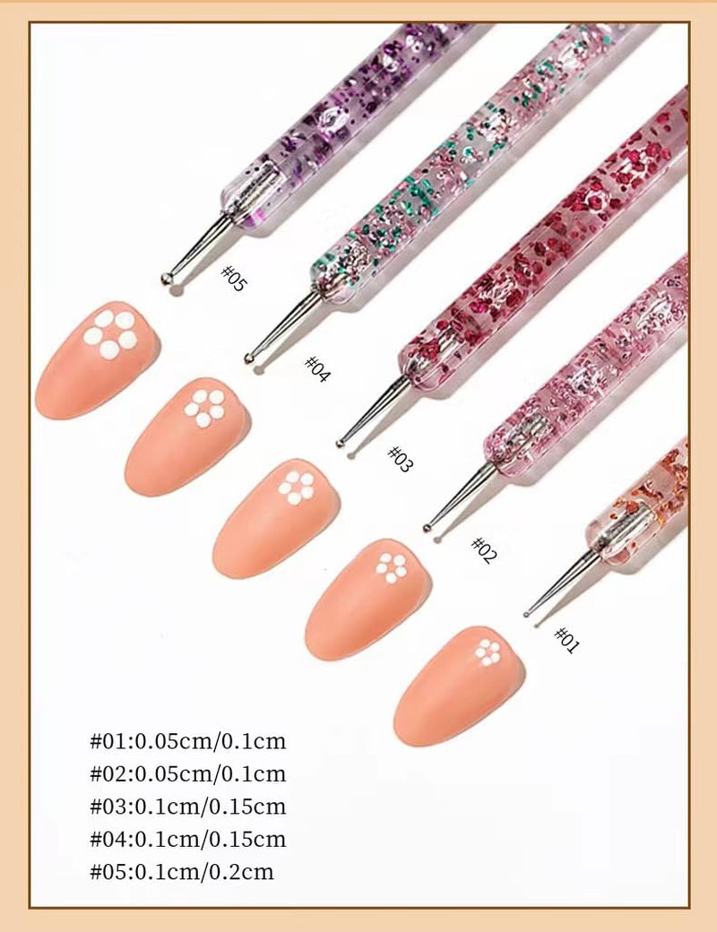 Nail Art Pinsel Set, 20st Nageldesign Malerei Pinsel, Professionelle Nail Art Design Pinsel, Nail Fine Liner Pinsel, Rosa