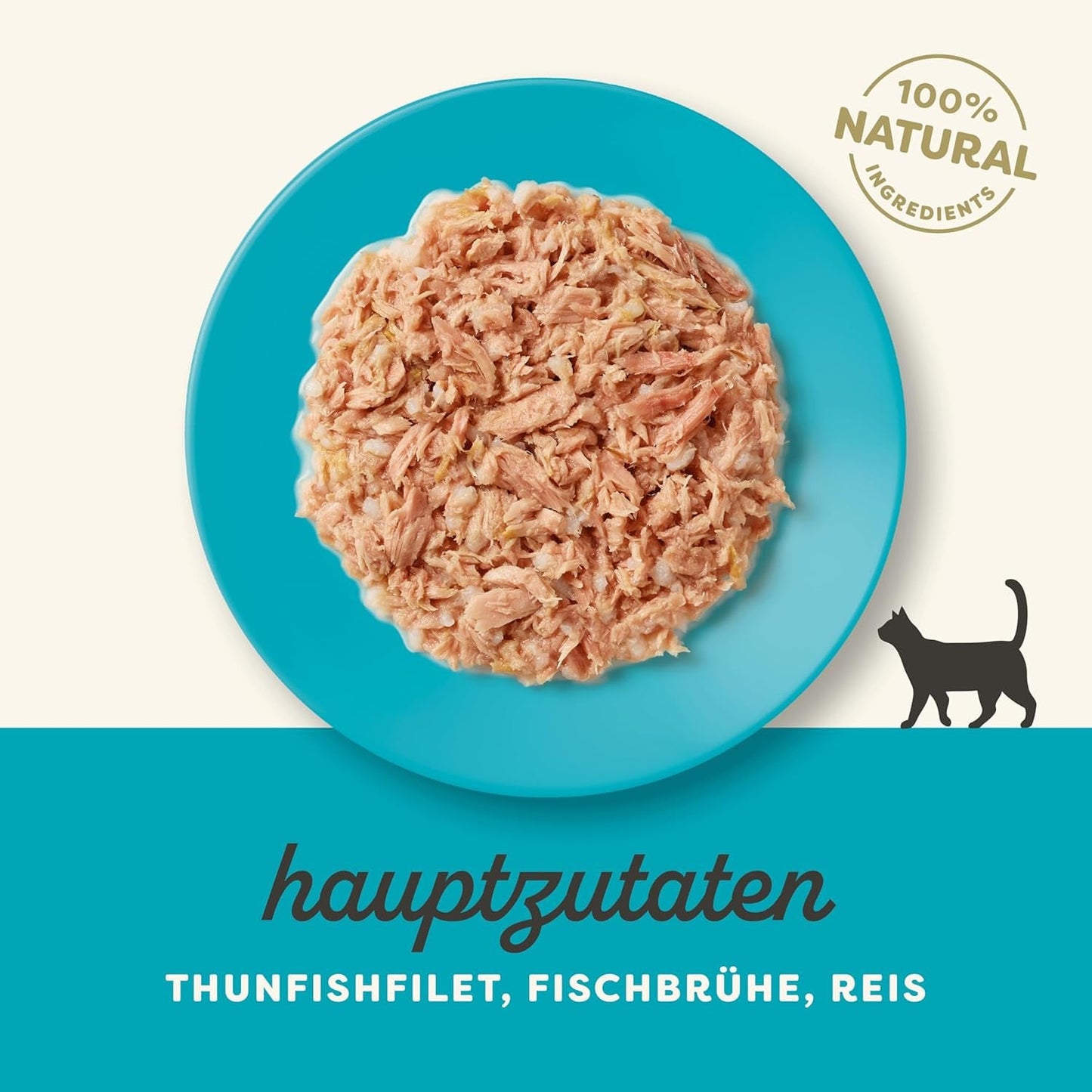 Applaws 100 % naturligt våtmat för kattmat tonfiskfiléer i buljong - förpackning med 12 påsar à 70 g