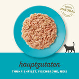 Applaws 100 % naturligt våtmat för kattmat tonfiskfiléer i buljong - förpackning med 12 påsar à 70 g