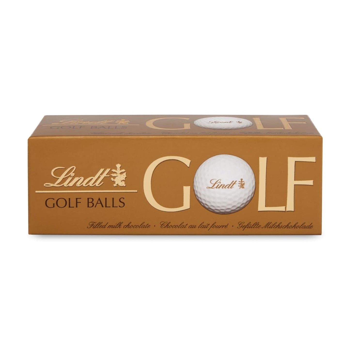 Lindt Schokolade - Golfbollar | 110 G| Drei Golfbälle Aus Lindt Vollmilch-Schokolade Mit Nougatcremefüllung Und Waffelstückchen | Pralinengeschenk | Present till golfare | Schokoladengeschenk Naty Shop Standardtitel