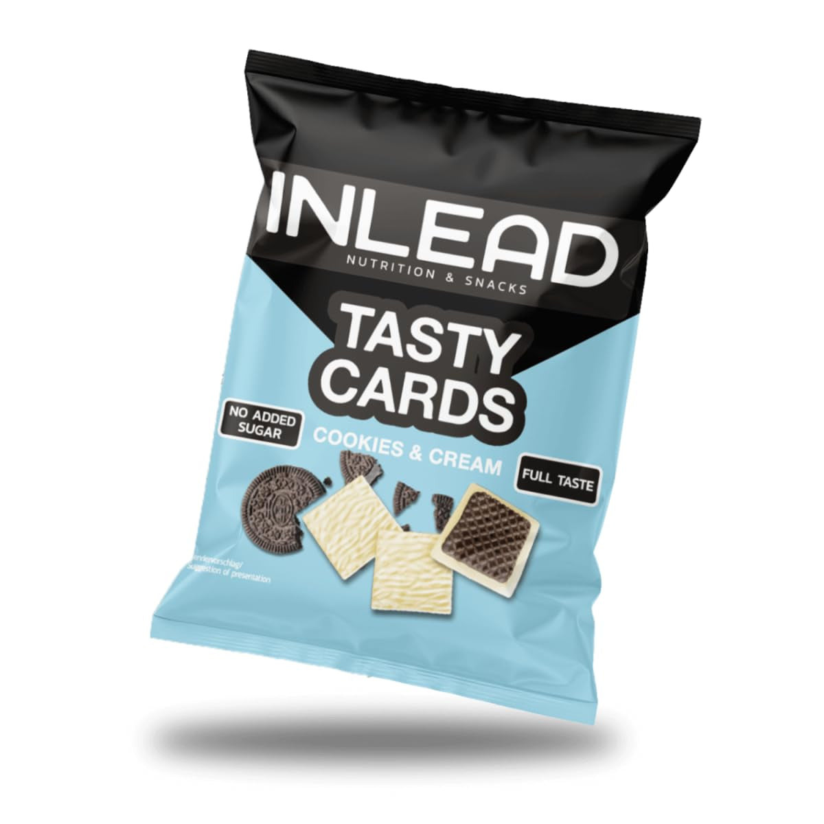 Tasty Cards - Sockerfria chokladkakor med krämig fyllning | Medveten bortskämd för kuvert | Lågkalorimellanmål - 3 x 52 g (gräddkakor)