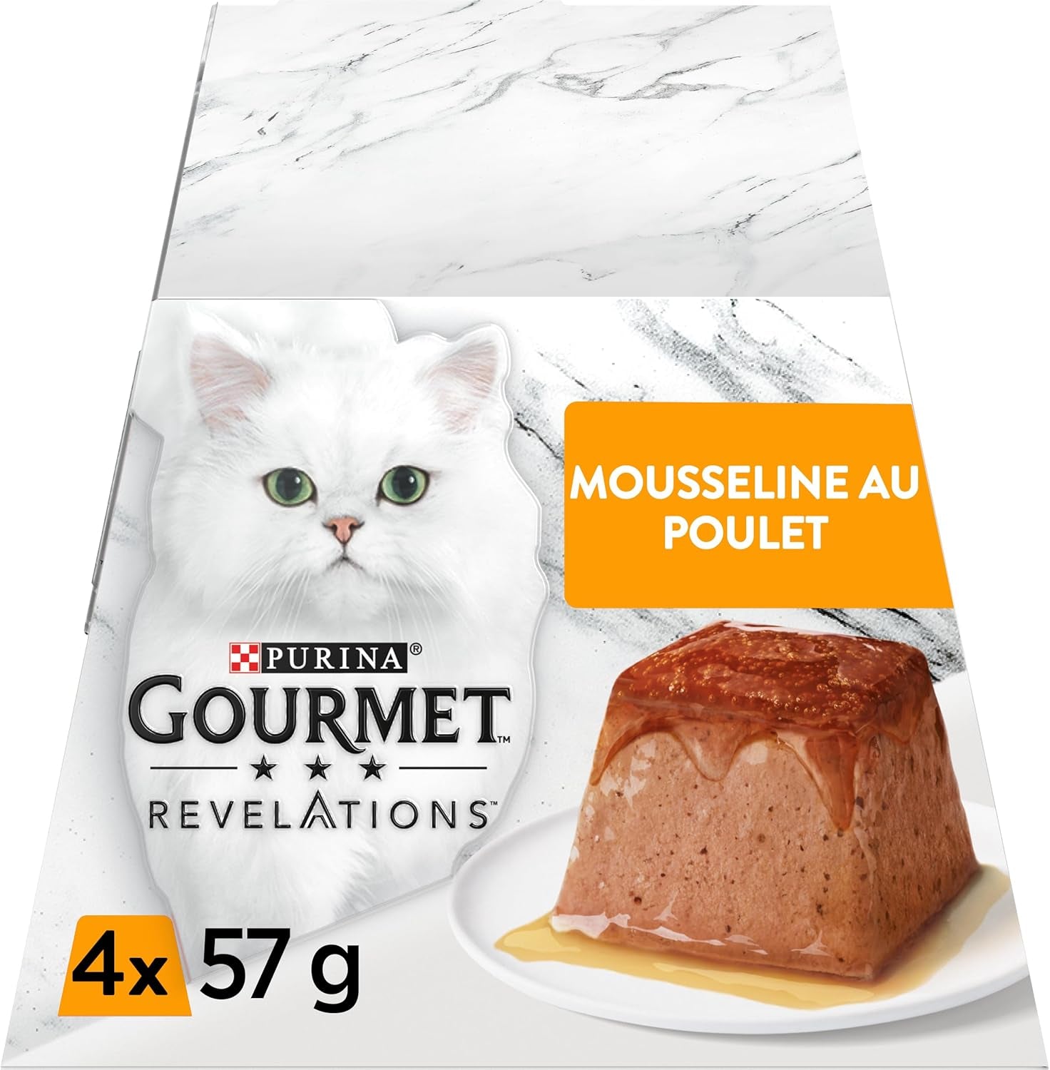 Revelations Muslin med kyckling och sås | Mat för vuxna katter | 4 x 57 g
