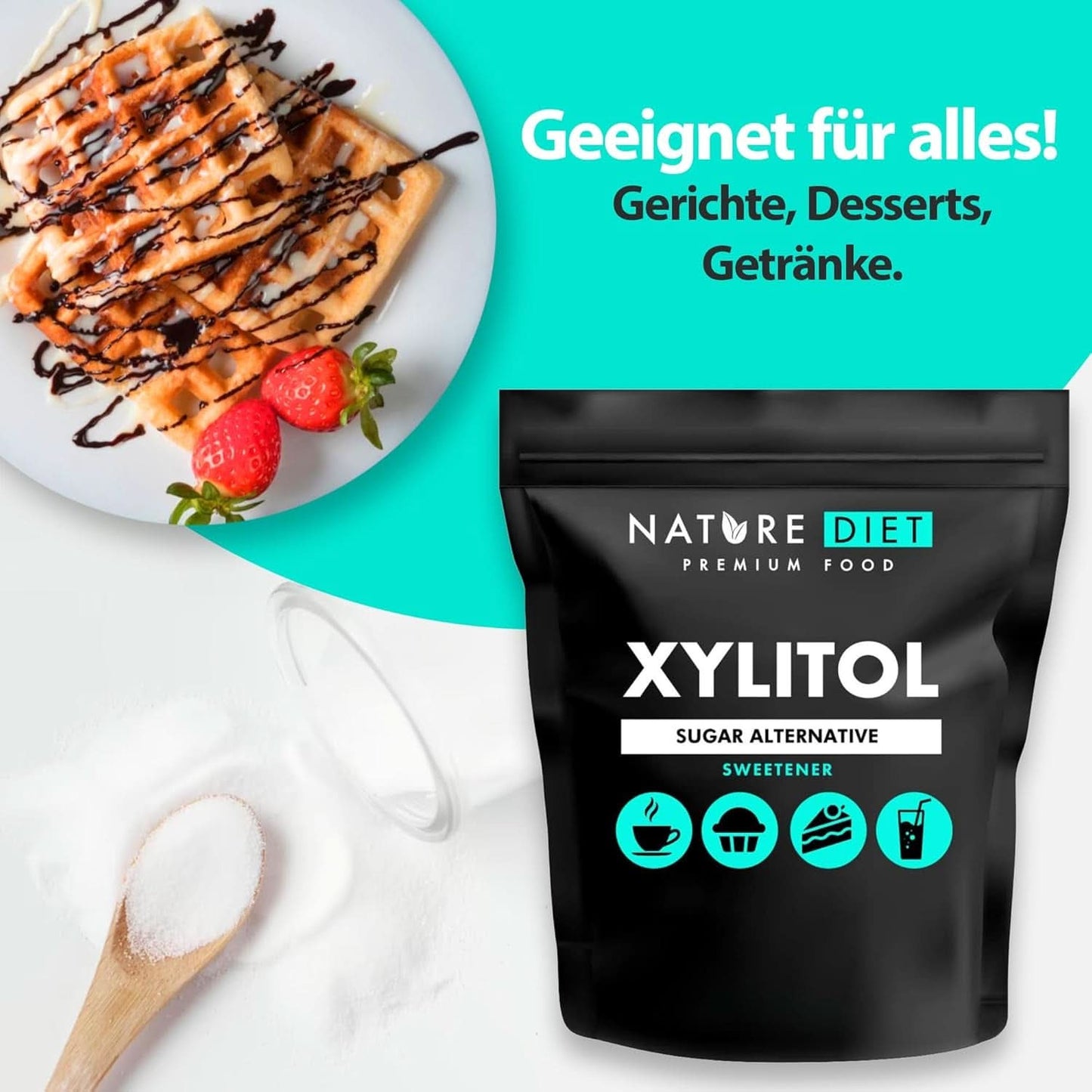 Nature Diet Xylitol, 1 kg sötningsmedel Naty Shop