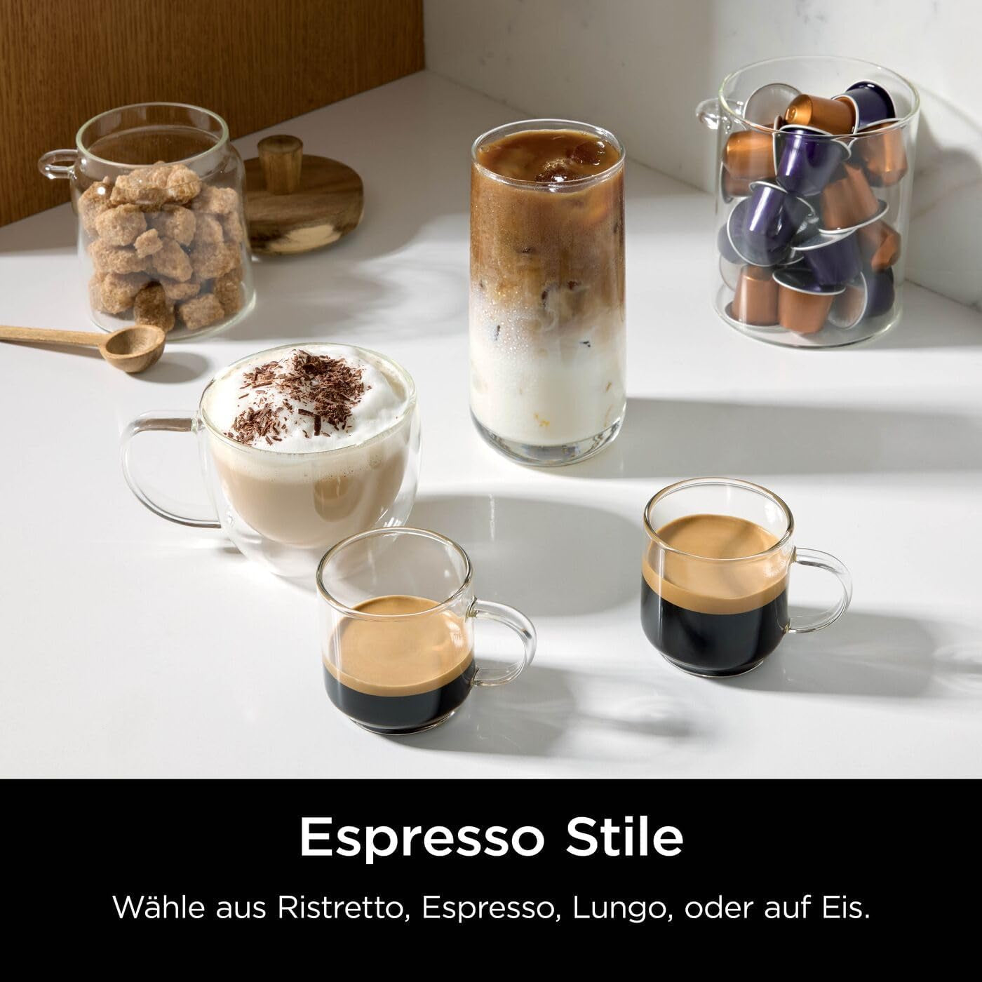 Ninja Prestige 2-i-1 filterkaffebryggare med kapslar och integrerad mjölkskummare, för latte, iskaffe och platt vit, svart CFN802EU