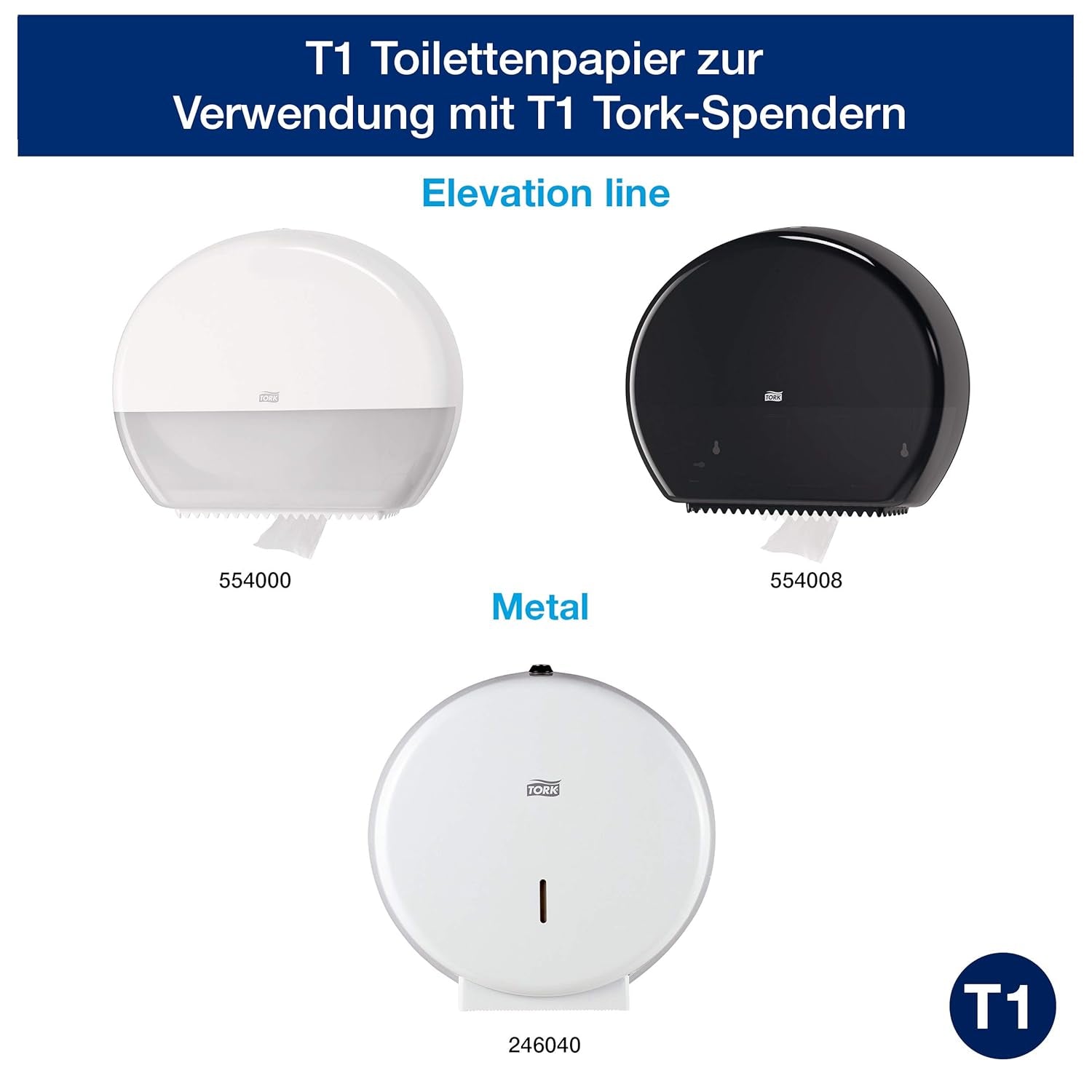 Toalettpapper Tork Jumbo White T1, Advanced, 2 lager, 6 × 380 M, 472118