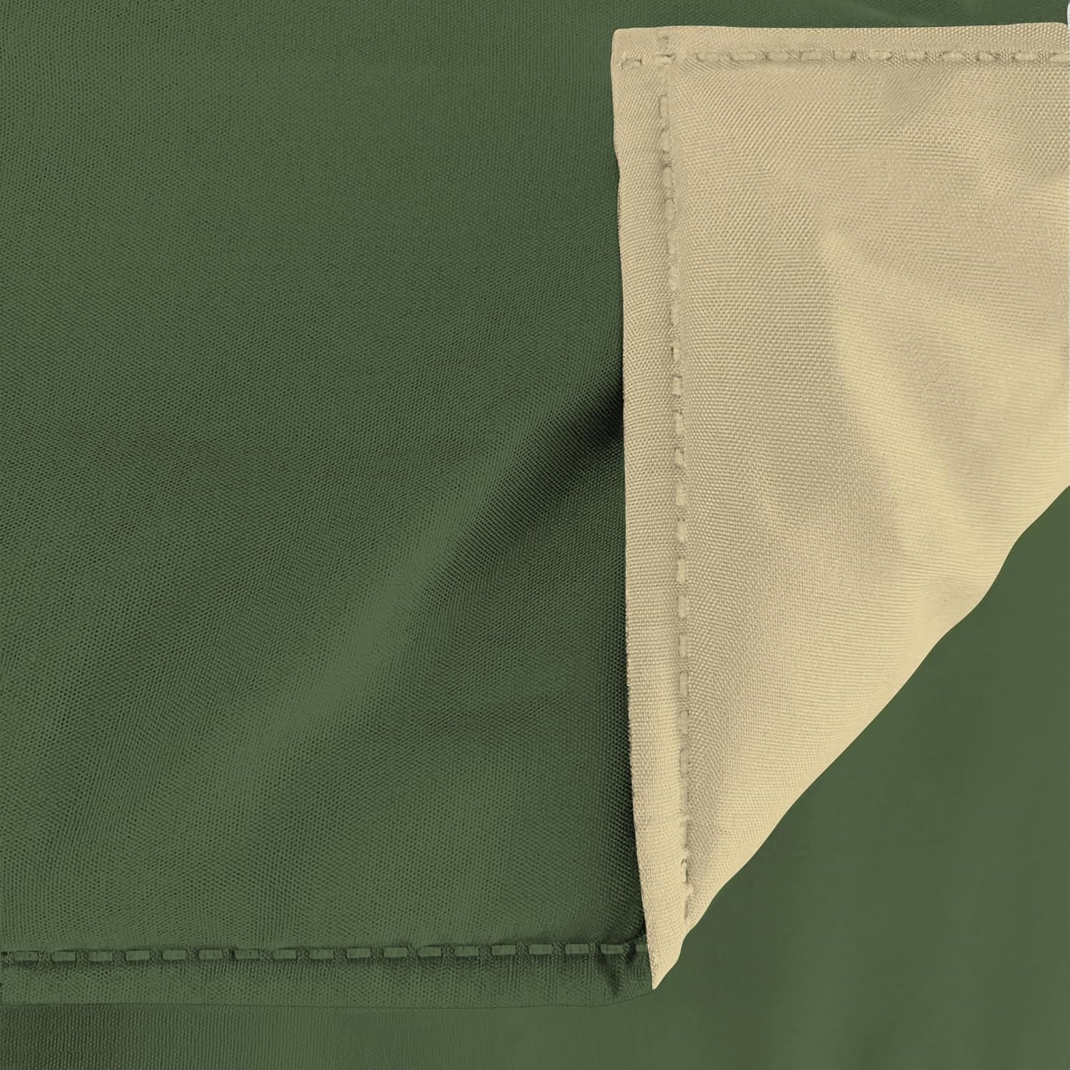 Basic vintertäcke, enfärgat och fodrat, mörkgrönt/kräm, 200X245Cm Täcken och täcken Naty Shop