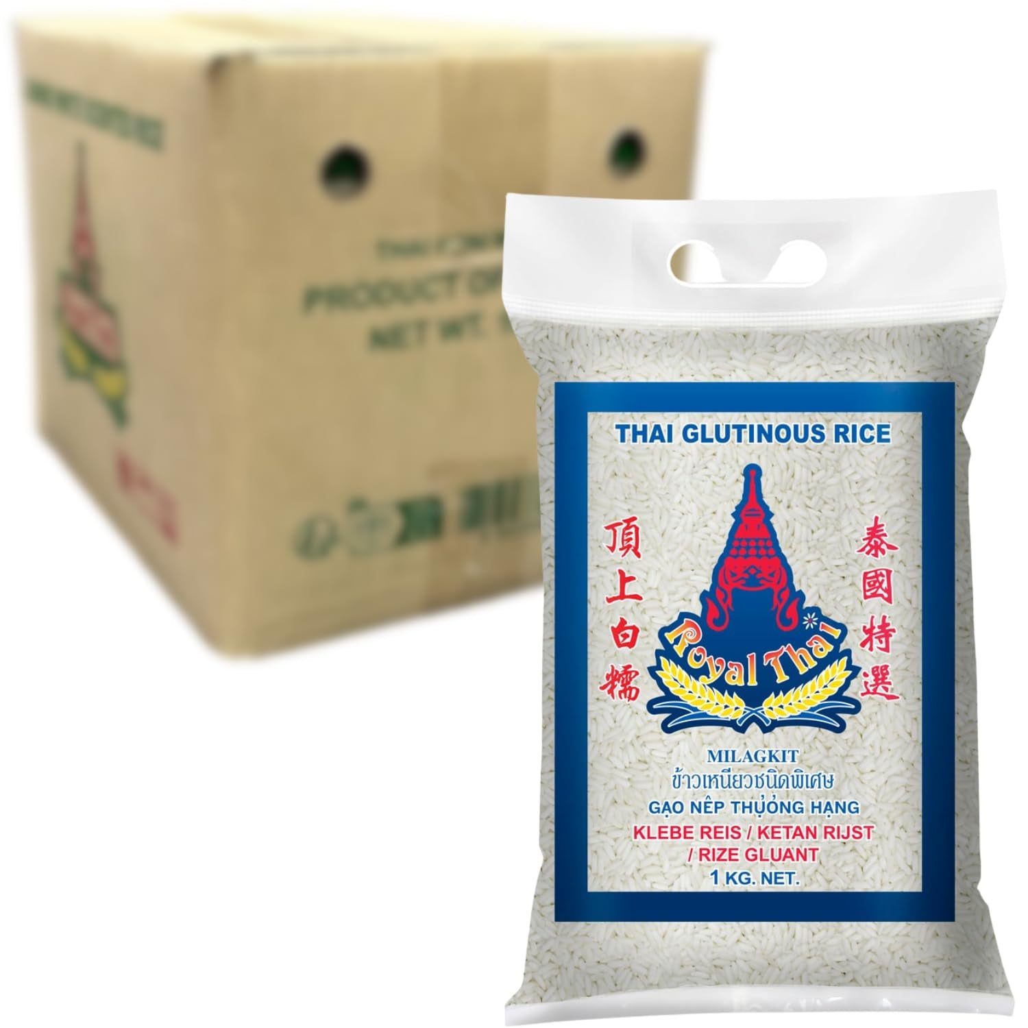 ROYAL THAI RICE - Sticky rice - 10 x 1 KG - Multipack