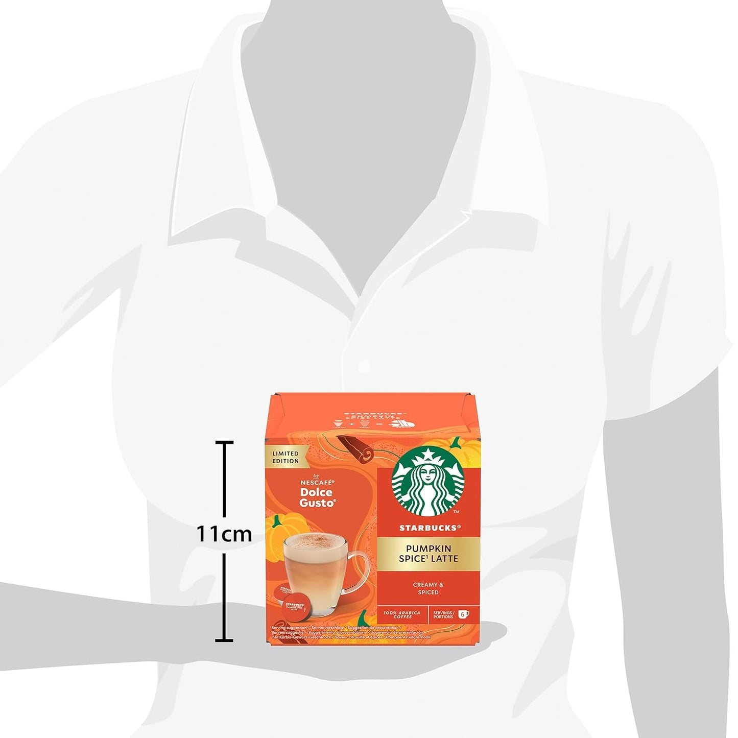 STARBUCKS Pumpkin Spice Latte av Nescafé Dolce Gusto, Dunkle Röstung, Kaffeekapseln 6 x 12 (72 Kapseln)
