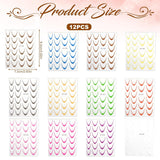 12 Stück French Tip Nagelsticker Selbstklebend Bunte French Nails Schablone Nagelaufkleber Nagelkonstklistermärken Nageldesign DIY Nägel Zubehör(12 Farben)