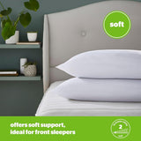 Silentnight Anti-Allergi mjuk kudde 2-pack mjuk fjäderstödkudde Idealisk för främre och magslipare Allergivänlig och maskintvättbar 2-pack Naty Shop standardkuddar