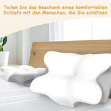Ergonomisk nackkudde med minnesskum med avtagbart tvättbart överdrag för ortopedisk sömn, nacksmärta och buksmärtor (55X35X13 Cm) Naty Shop cervikala ortopediska kuddar