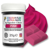 Matfärgspasta Sugarflair Colourflex Extra Pink Paste - Ätbar matfärg för smörkräm, choklad, sockerpasta, glasyr, fondant, kakmixar, deg med mera - 25g