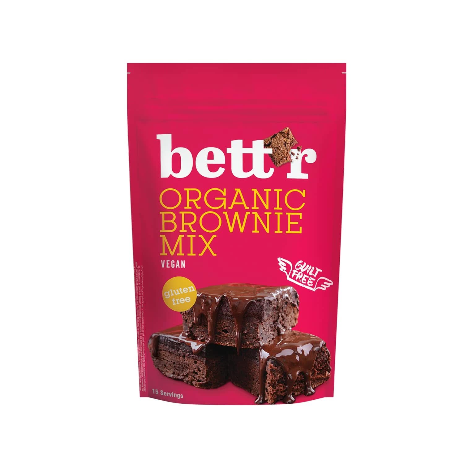 Bettr Organic Brownie Mix - Ekologiska, veganska och glutenfria brownies med rik kakaosmak, 6 x 400 gram Kitchen Naty Shop