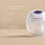 Lansinoh Tragbare Elektrische Doppelmilchpumpe – Freihändig Und Leise Abpumpen Ohne Kabel & Schläuche – Wiederaufladbarer Akku – Einfache Bedienung & Reinigung - Handsfree Tillbehör Mat och Amning Bebe Naty Shop