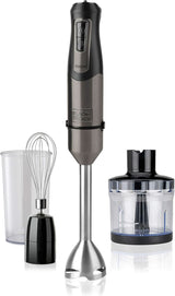BLACK+DECKER Stativblandare | BXHBA1500E | 1500 Watt | 20 hastigheter | Turbo | Edelstahl | Spritzskydd | Inklusive Pürieraufsatz, Schneebesen, Zerkleinerer Und Messbecher Kitchen Naty Shop Single 3 Zubehörteile 1000W