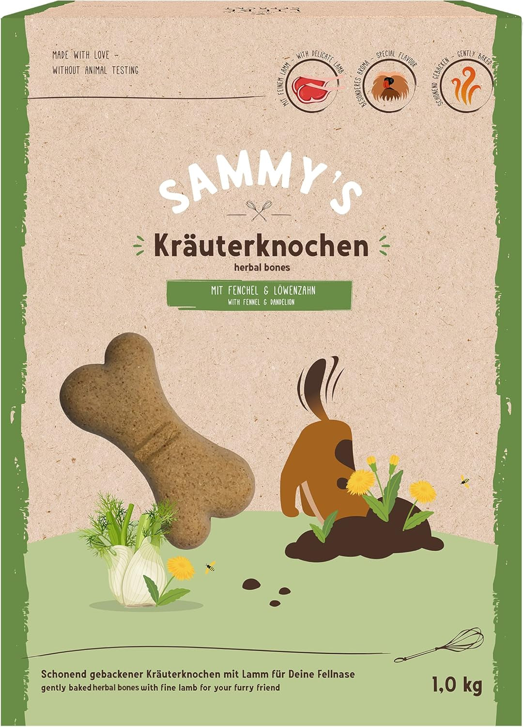 Sammys müslimynt | Krisiga bakade snacks för hundar | 5 kornmüslimynt till din stora lurviga vän (30 kg+) | 1 kg