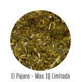 El Pajaro Mas IQ Limited 400 g | Starkt paraguayanskt mate-te | Med löv, kvistar och damm | Med ginkgo biloba, guarana, camu camu, bacopa monnieri, kaktus