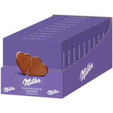 Milka I love Milka Hearts – alpin mjölkchoklad som smälter i munnen och fina skogshasselnötter – 10 x 130g