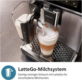 PHILIPS automatisk espressomaskin 3300-serien - 6 drycker, modern färgpekskärm, LatteGo mjölkberedningssystem, SilentBrew, 100% keramisk kvarn, AquaClean-filter. Svart krom (EP3347/90)