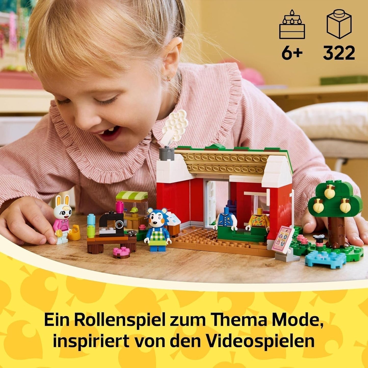 LEGO Animal Crossing Skräddarsystrar Kreativt rollspel Byggset, present till flickor, pojkar och tv-spelsfans i åldrarna 6+, äventyrslekset 77055 Byggset Besuche den LEGO-Store