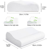 Findigit Health Kudde, Memory Foam Kudde, Ortopedisk nackstödskudde för sido- och ryggslipare, Ergonomisk Cervical Spine Kudde (60 X 35 X 11/9cm) Cervikal Ortopediska Kuddar Naty Shop