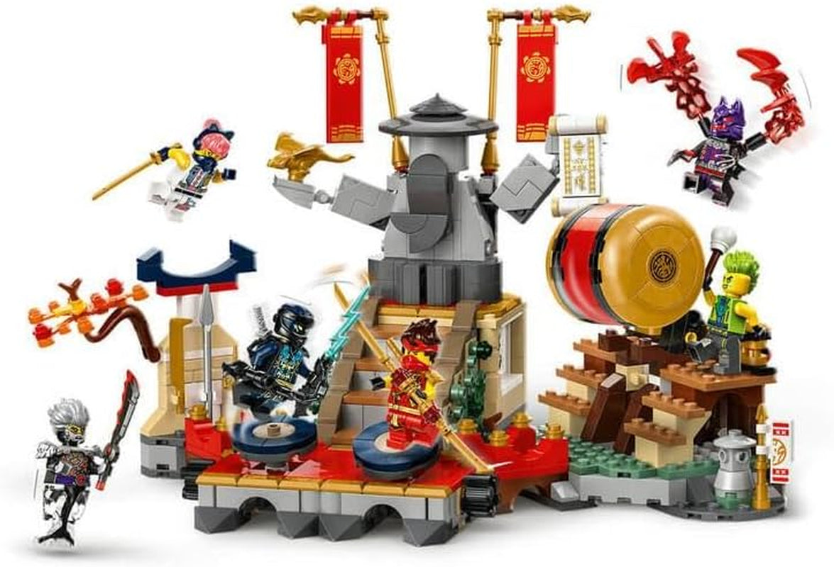LEGO NINJAGO Tournament Arena Äventyrsleksak för barn Ninja lekset med 6 minifigurer Samling Byggset Födelsedagspresent för 7 år gamla pojkar och flickor 71818 Byggset Besuche den LEGO-Store