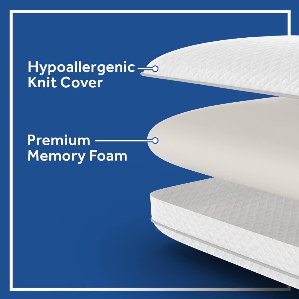 Sealy Essentials Memory Foam Kudde Standard Vit 2 delar Naty Shop Standard Kuddar