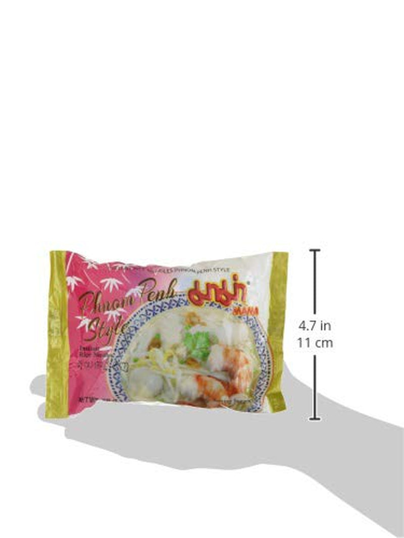 MAMA Phnom Phenh Instant Risnudlar – Orientalisk stil snabbrisnudlar – Äkta thailändsk mat – 12 x 70 g