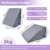 Högdensitetsskum justerbar fjäderkudde, ergonomisk ryggkudde för säng och soffa, anti-reflux läskudde för att sova, spela, titta på TV (tung)