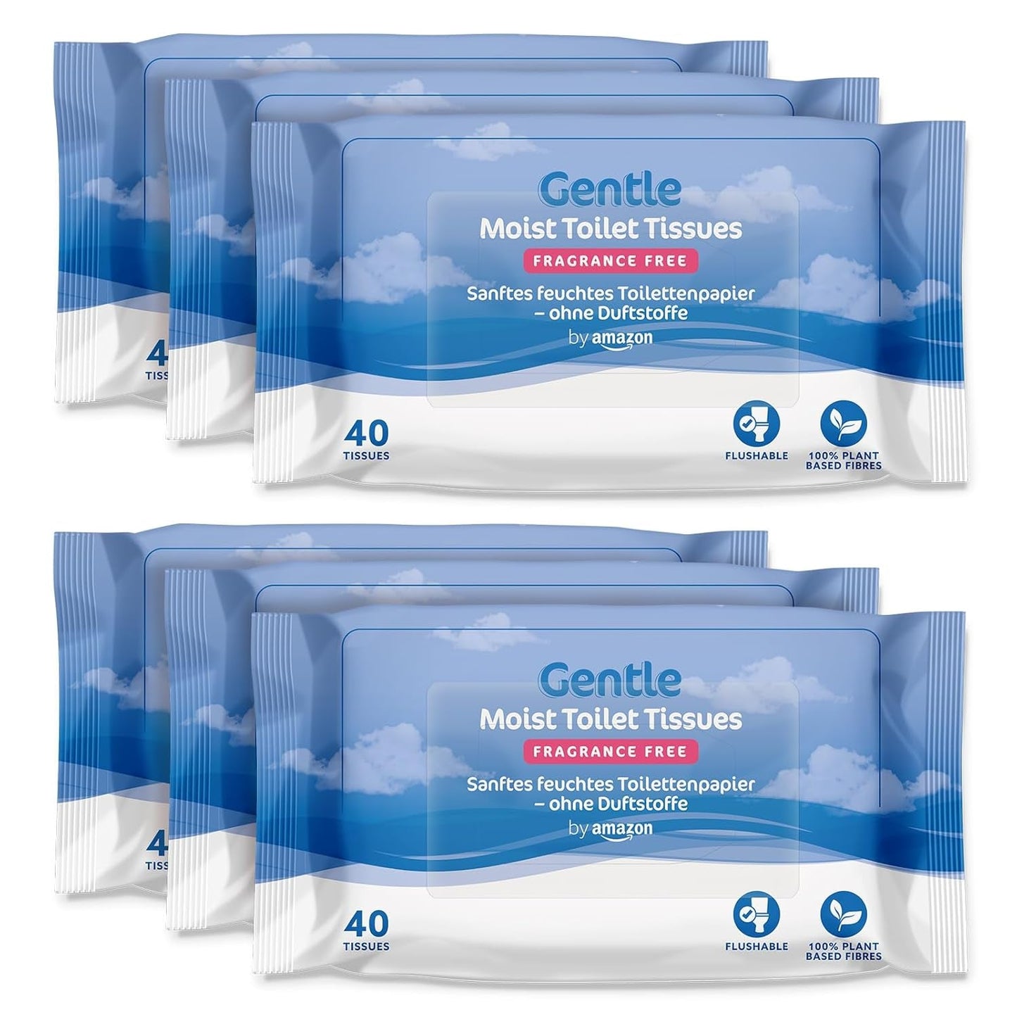 Av Amazon Mjuk, våt, luktfri, finabsorberande, oparfymerad toalettpapper, 240 Count (6 förpackningar om 40 Count) (tidigare Presto Brand!)