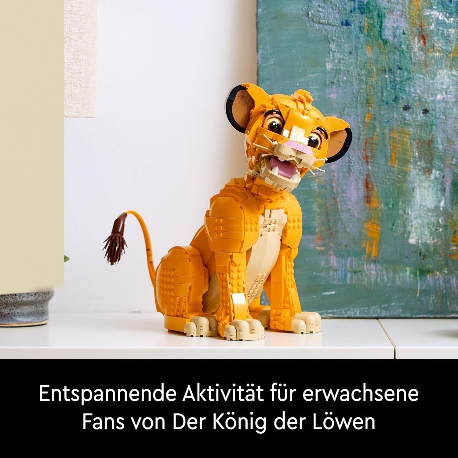 Lego Ç€ Disney Simba, den unge lejonkungen, byggleksak för insamling med kreativa djurfigurer, avkopplande aktivitet för vuxna, presentidé för kvinnor 43247 Byggset Besuche den LEGO-Store