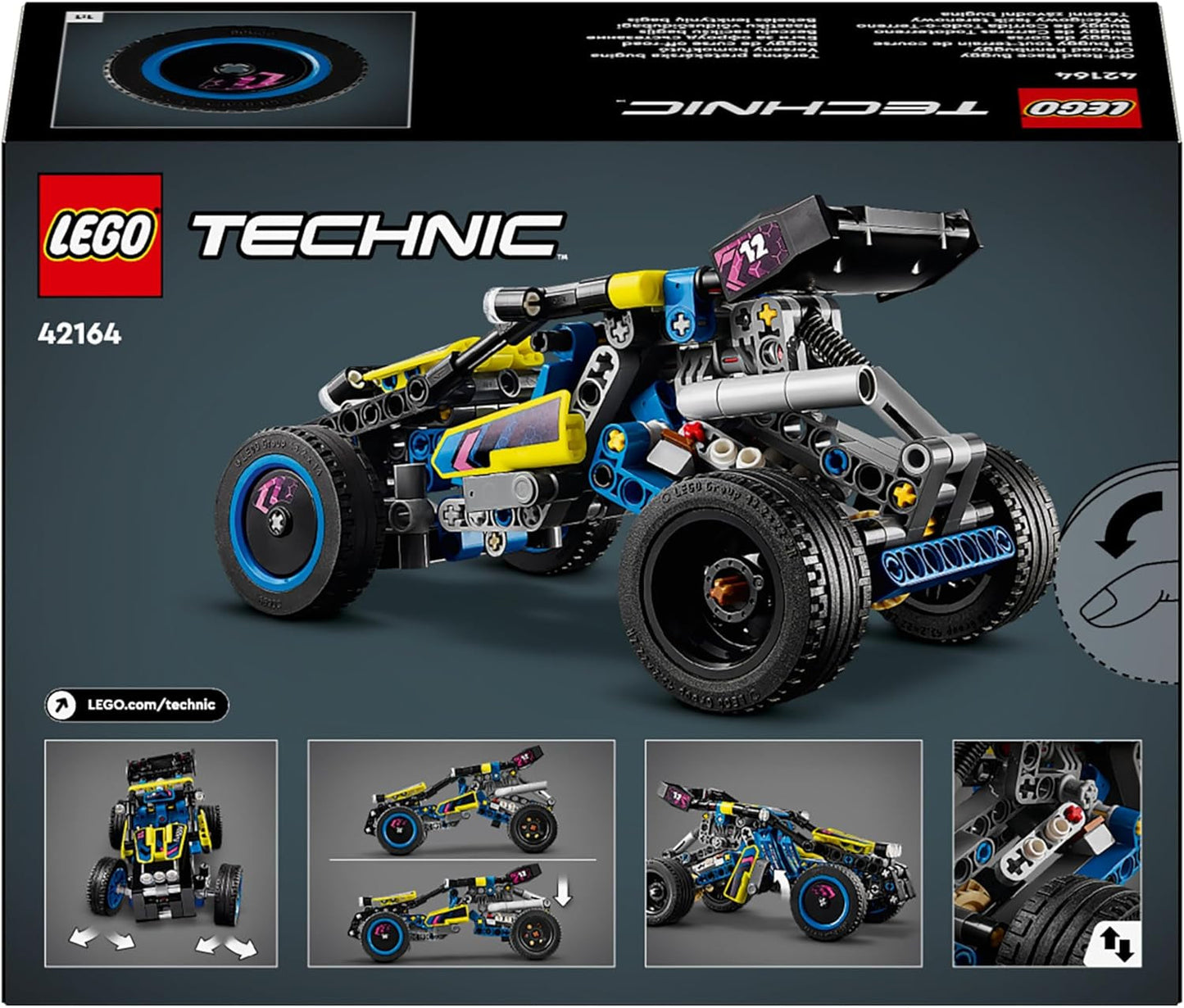 LEGO Technic Offroad Racing Buggy Billeksak för barn Buggy Racing Car Byggsats Present för pojkar och flickor 8 år gammal Rallybil Modell 42164 Byggset Besuche den LEGO-Store