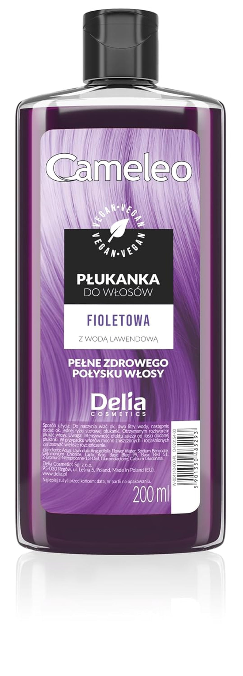 Cameleo - Rose Water Pink Hair Tonic No Yellow Tint Semipermanent hårfärg - För blont & grått hår - Färg & vård - Parabenfri | 200 ml Naty Shop Hair Dye Ny version - Violet 200 Ml (1 förpackning)