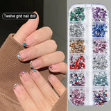 2000st Bunte Strasssteine ​​Nägel Glitzersteine ​​Nail Charms Nailart Edelsteine ​​Nagel Steine ​​Gllitzer Steine ​​Nagel Charms Nägel Zubehör Kristalle Diamant Nageldesign Strass Nail Art Strass Nail Gems