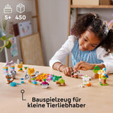 LEGO Classic Creative Animals, låda med färgglada klossar, bygg tegeldjursfigurer som hund, katt, kanin, hamster och fågel, byggleksak för pojkar och flickor från 5 år 11034 Byggset Besuche den LEGO-Store
