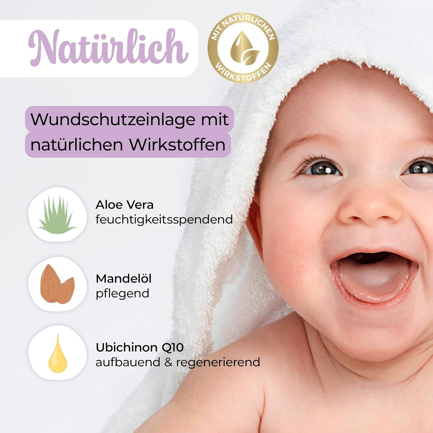 Millis Zaubertücher vid Windeldermatitis Baby, Bekannt aus "Die Höhle der Löwen", 25 Tücher (1 x 25er) mit Aloe Vera, Mandelöl & Q10 - Pflegt, Schützt & dient als Wundschutz bei gereizter Haut