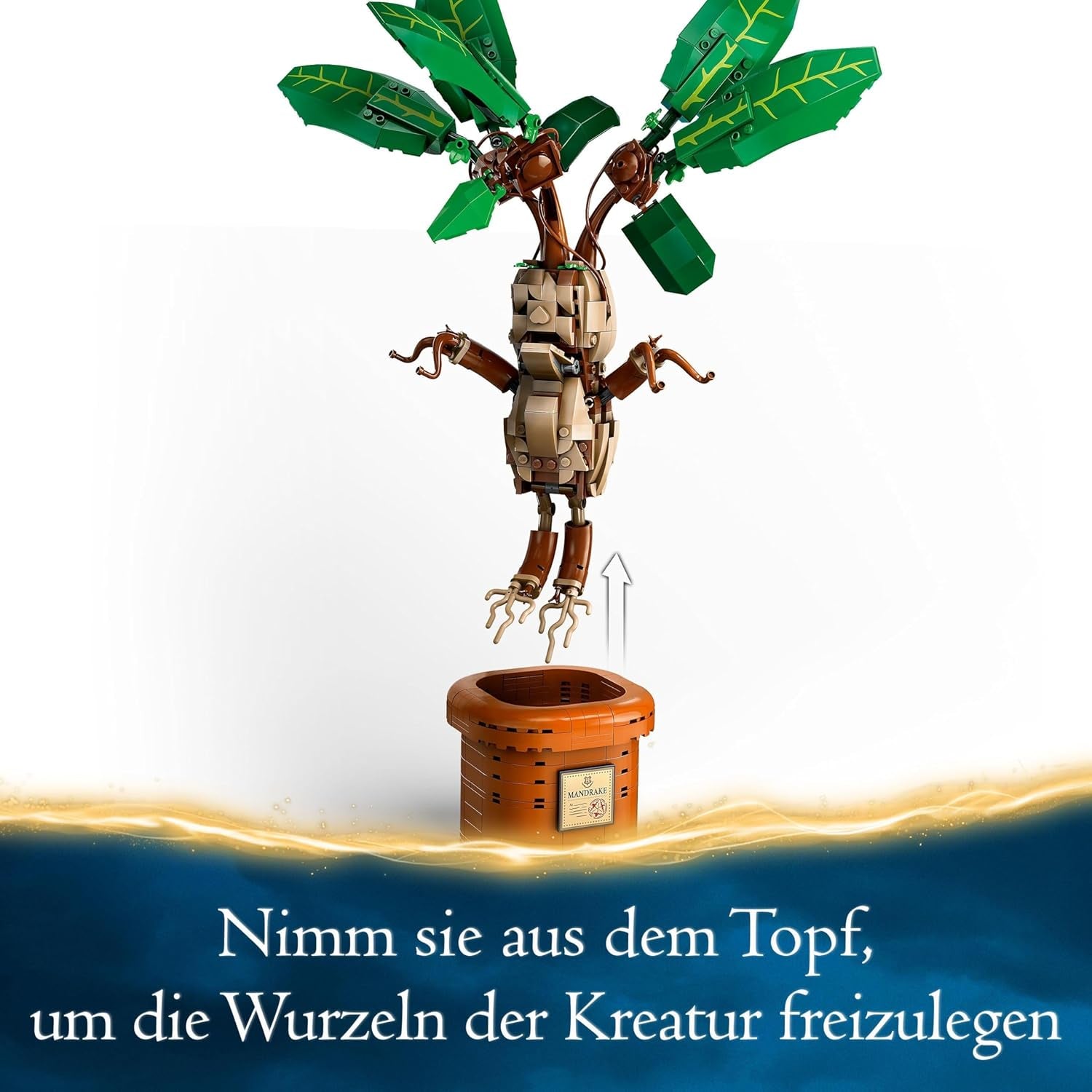 LEGO Harry Potter Magic Potion Plant: Mandrake, krukväxtleksak, magisk present till flickor, pojkar och alla fans, fantasifulla lekset för barn, heminredning 76433 Byggset Besuche den LEGO-Store